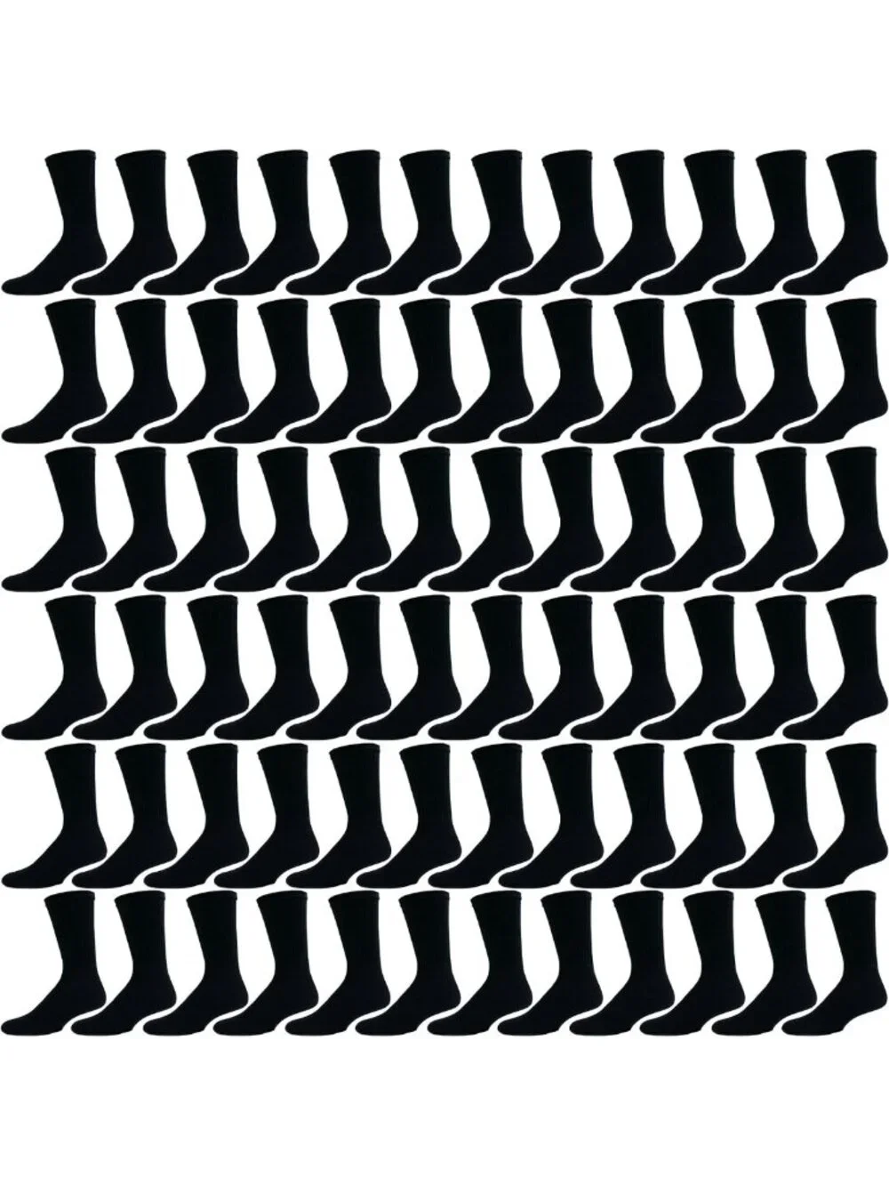 Cozy 72 Pairs Crew Socks for Men & Women | Unisex Cotton Athletic
